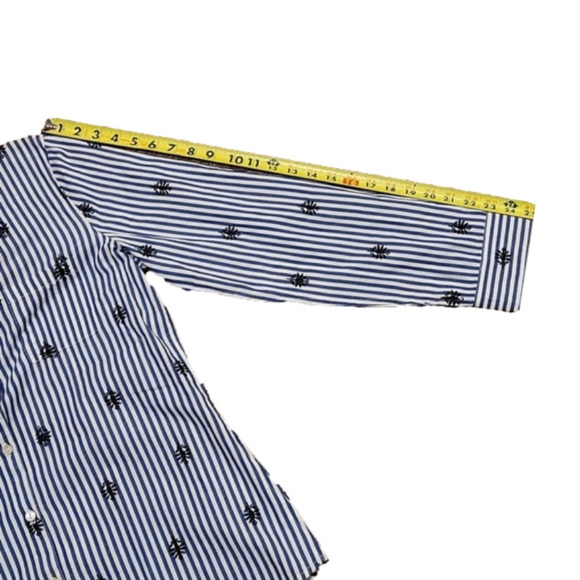 Nwt Orvis Button Up/Down Embroidered Striped Classic Women's Shirt Size 14 - Picture 8 of 10